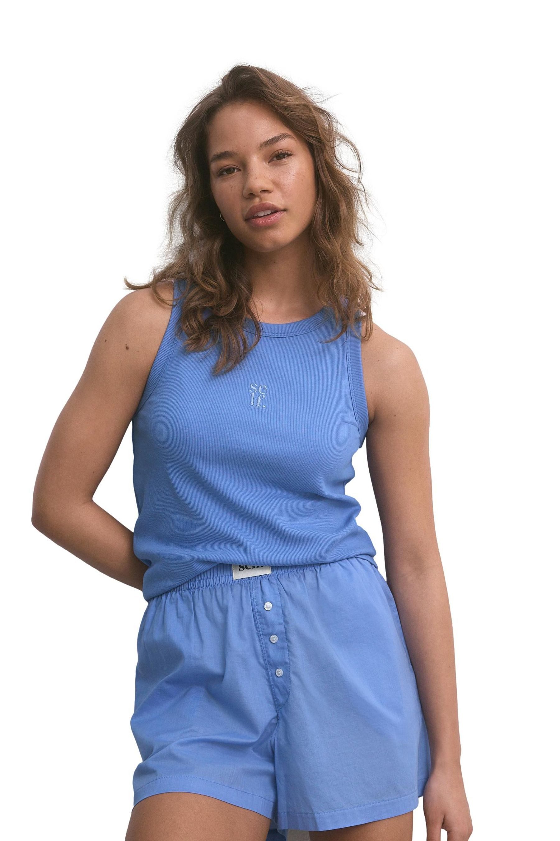 self Pyjama Self. Kurzer Schlafanzug mit günstig online kaufen