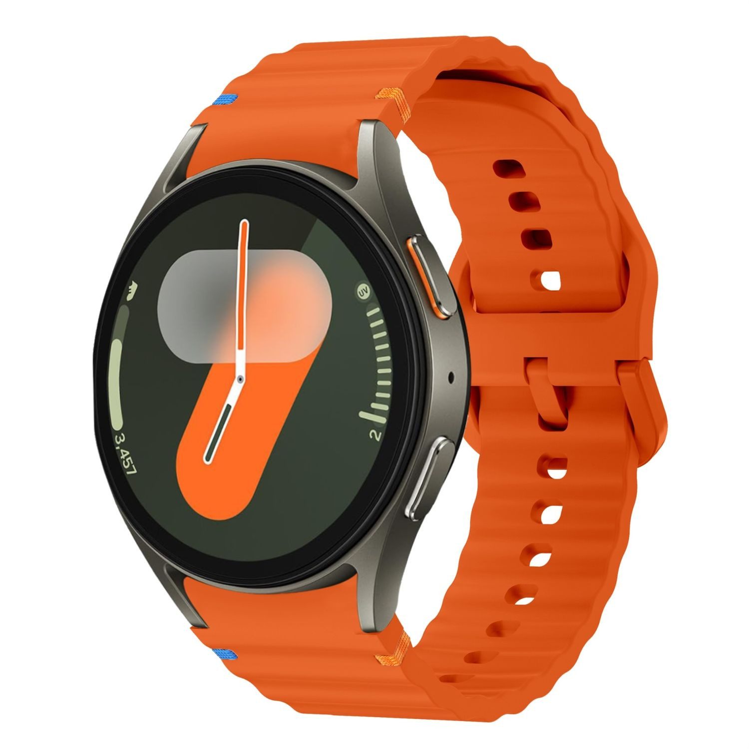 Smartwatch-Armband Für Samsung Galaxy Watch 7 44 / 40mm Silikon Wellen Design Band Orange