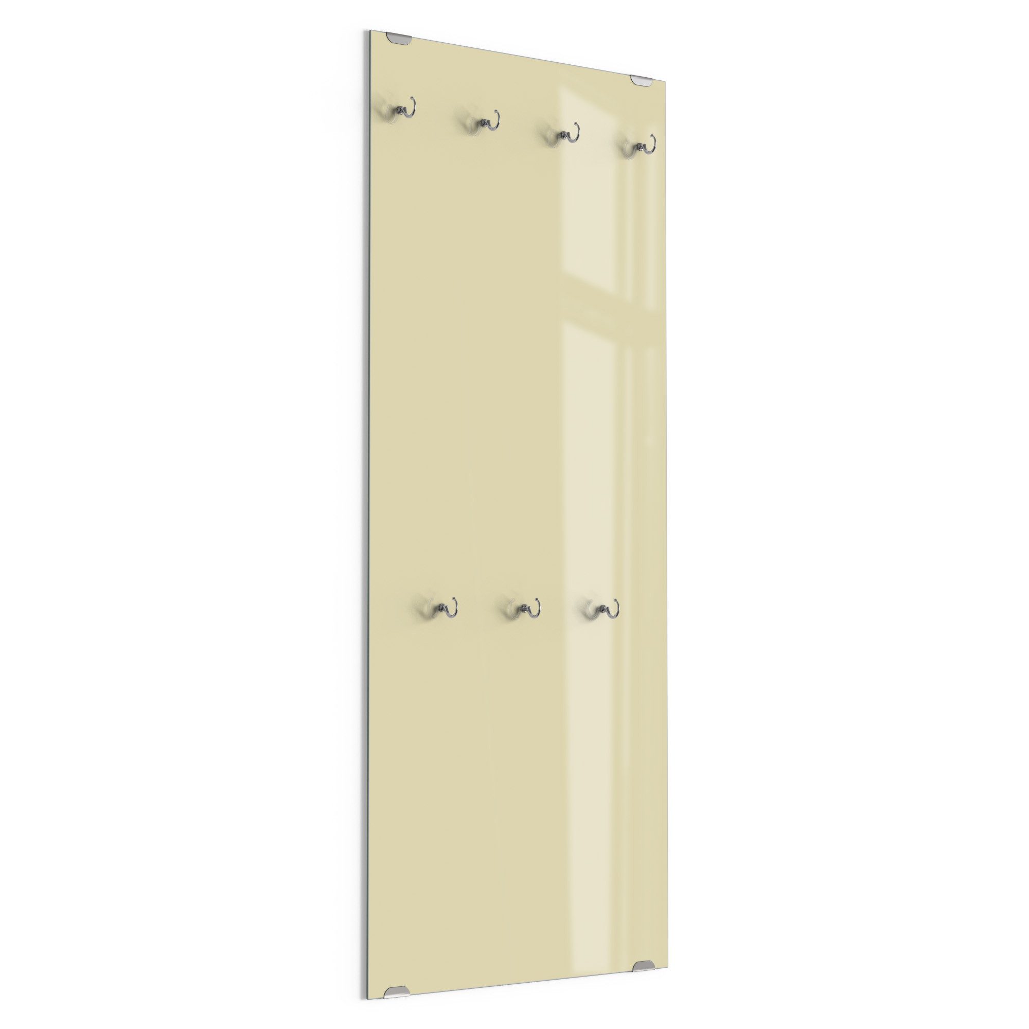 DEQORI Kleiderhaken 'Unifarben - Beige', Glas Garderobe hängend Flur Jackenhalter modern Wandgarderobe Haken