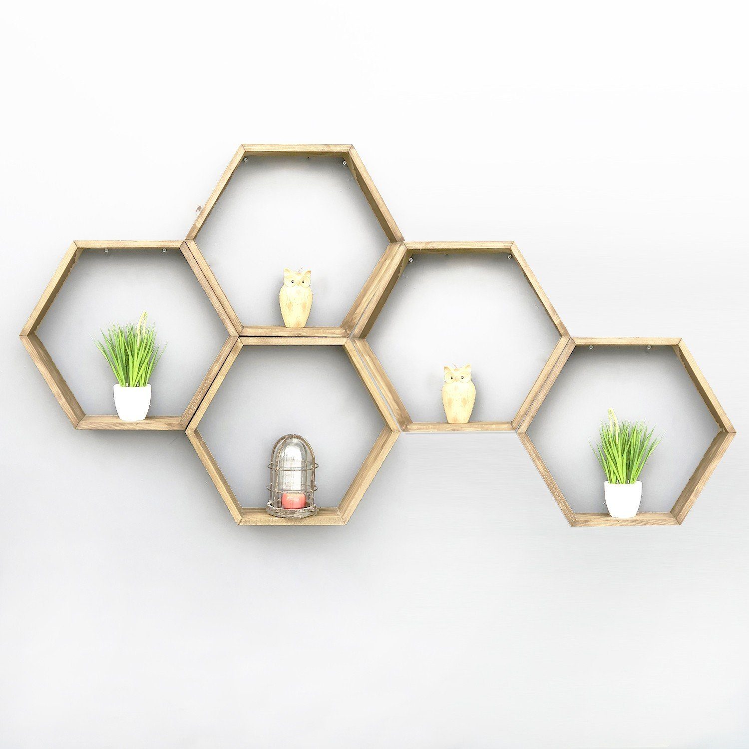 Skye Decor Wandregal HEX002EVL, Wandregale, 37x40x18 cm, 100% Fichteholz