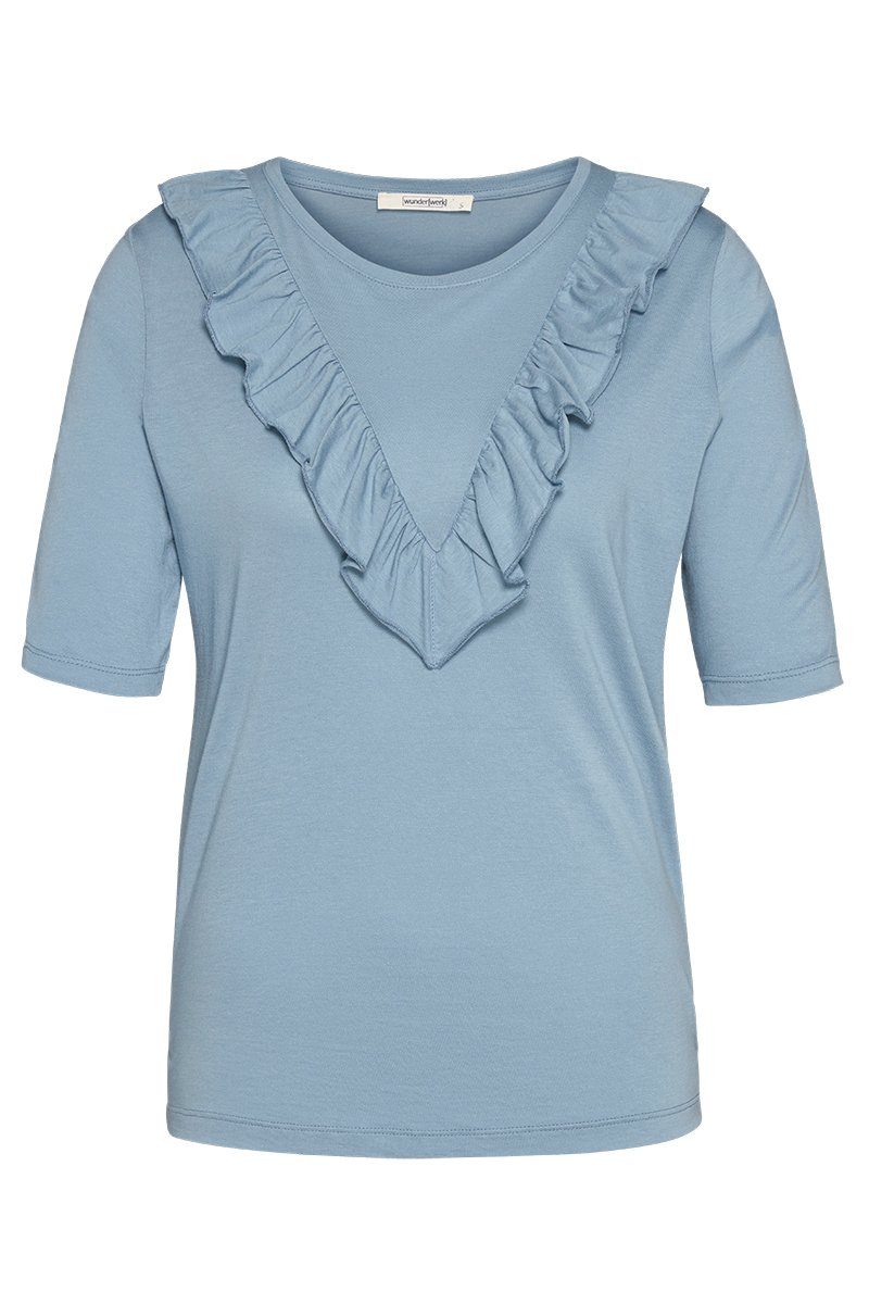 wunderwerk Rundhalsshirt Volant tee günstig online kaufen