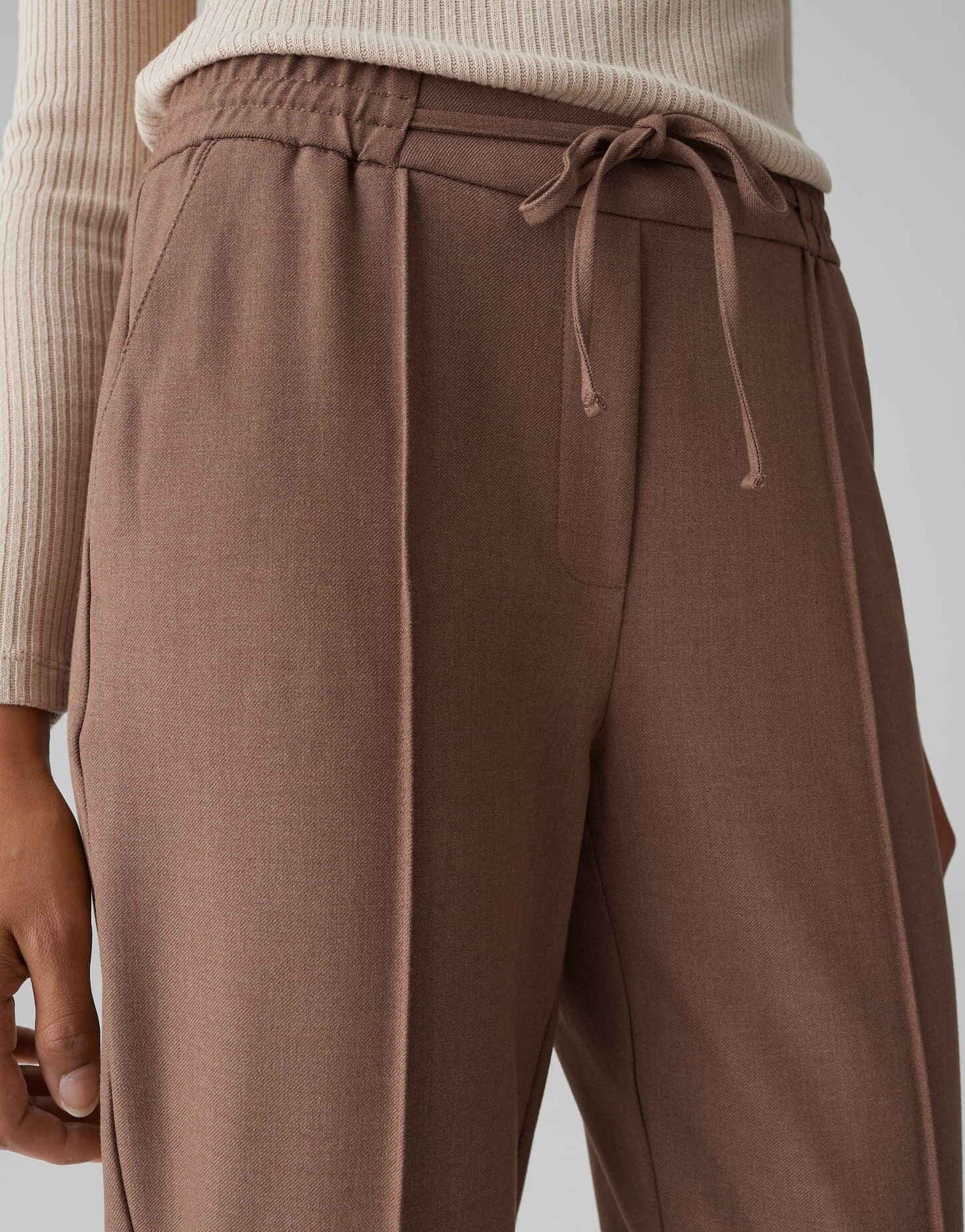 OPUS Schlupfhose MYHA ICONIC aus leichtem Viskosemix Mid Rise, Ankle, meliertes Muster