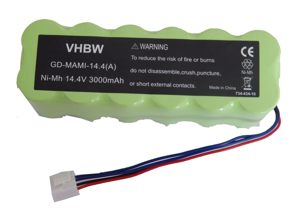 vhbw kompatibel mit Sencor SVC 9031 Staubsauger-Akku NiMH 3000 mAh (14,4 V)