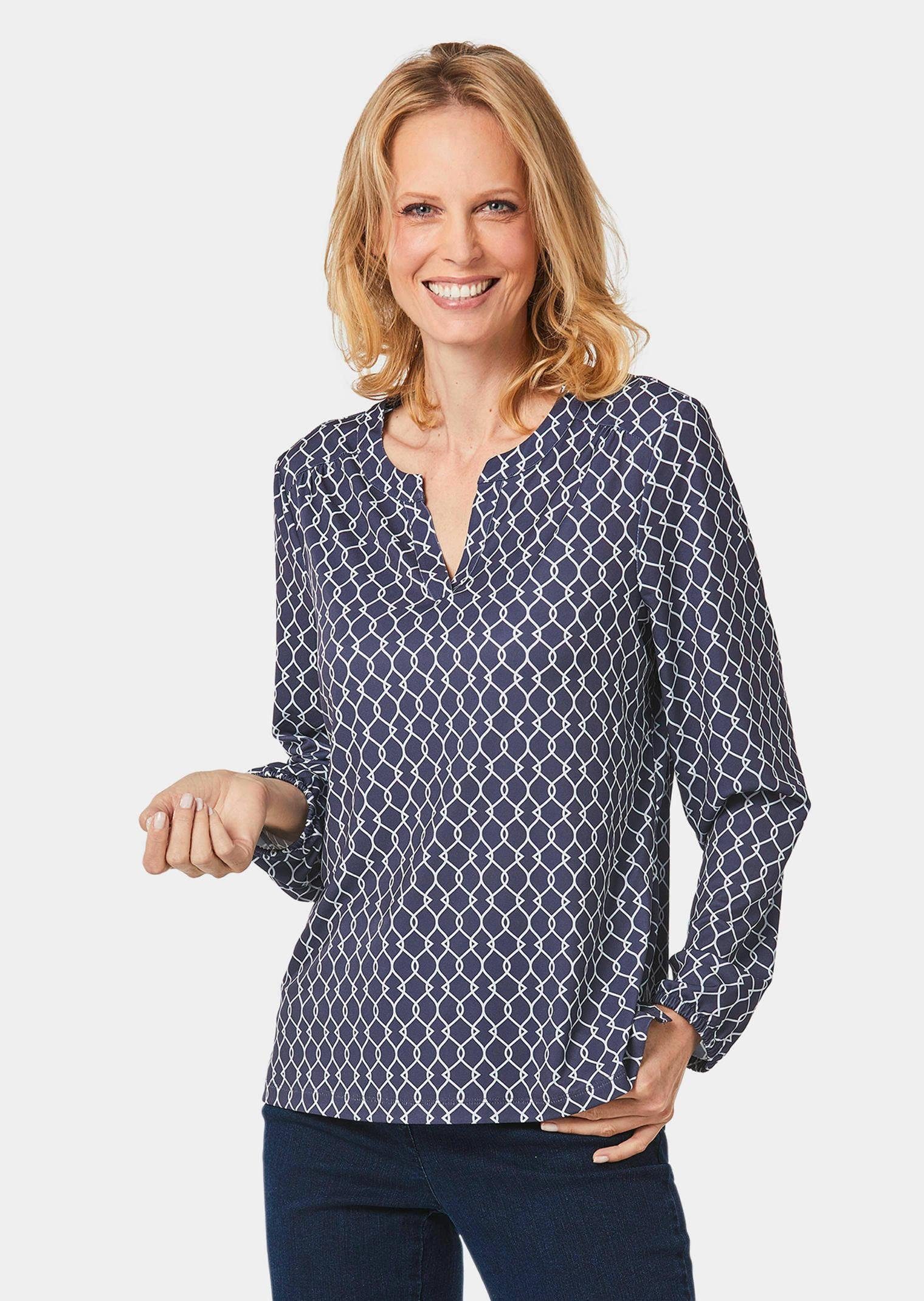 GOLDNER Kurzarmbluse Kurzgröße: Blusenshirt in femininer günstig online kaufen