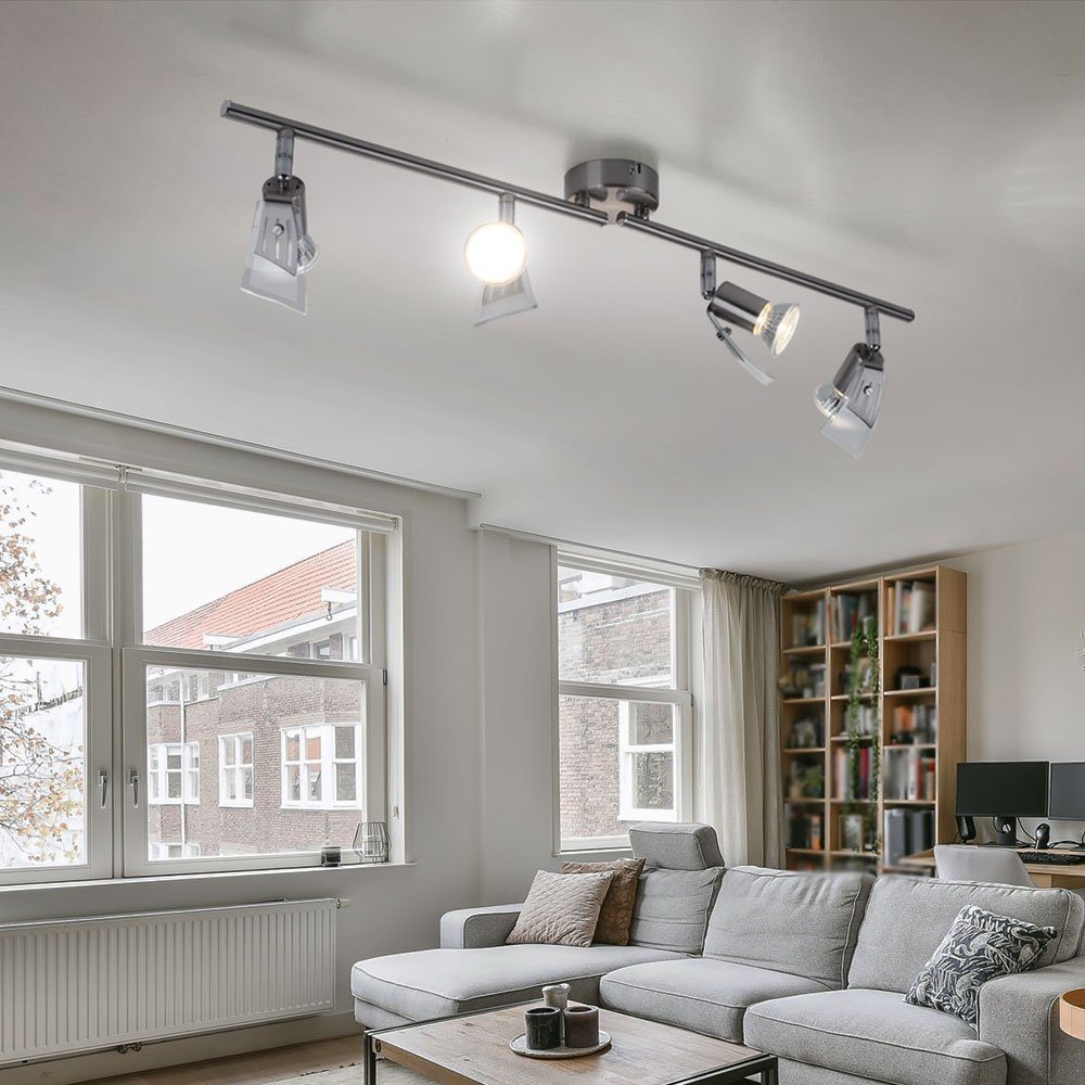 Wohnzimmer Leuchtmittel Spotleiste LED Deckenleuchte, Deckenleuchte etc-shop inklusive, verstellbar Deckenstrahler nicht