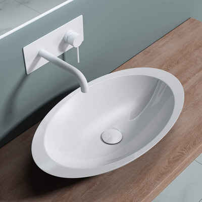 doporro Aufsatzwaschbecken »Design Aufsatzwaschbecken Colossum802 aus Gussmarmor Waschtisch Waschplatz Waschbecken Handwaschbecken«