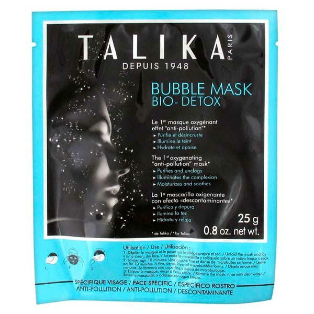 Talika Gesichtsmaske Bubble Mask Bio Detox Sheet Mask 25g