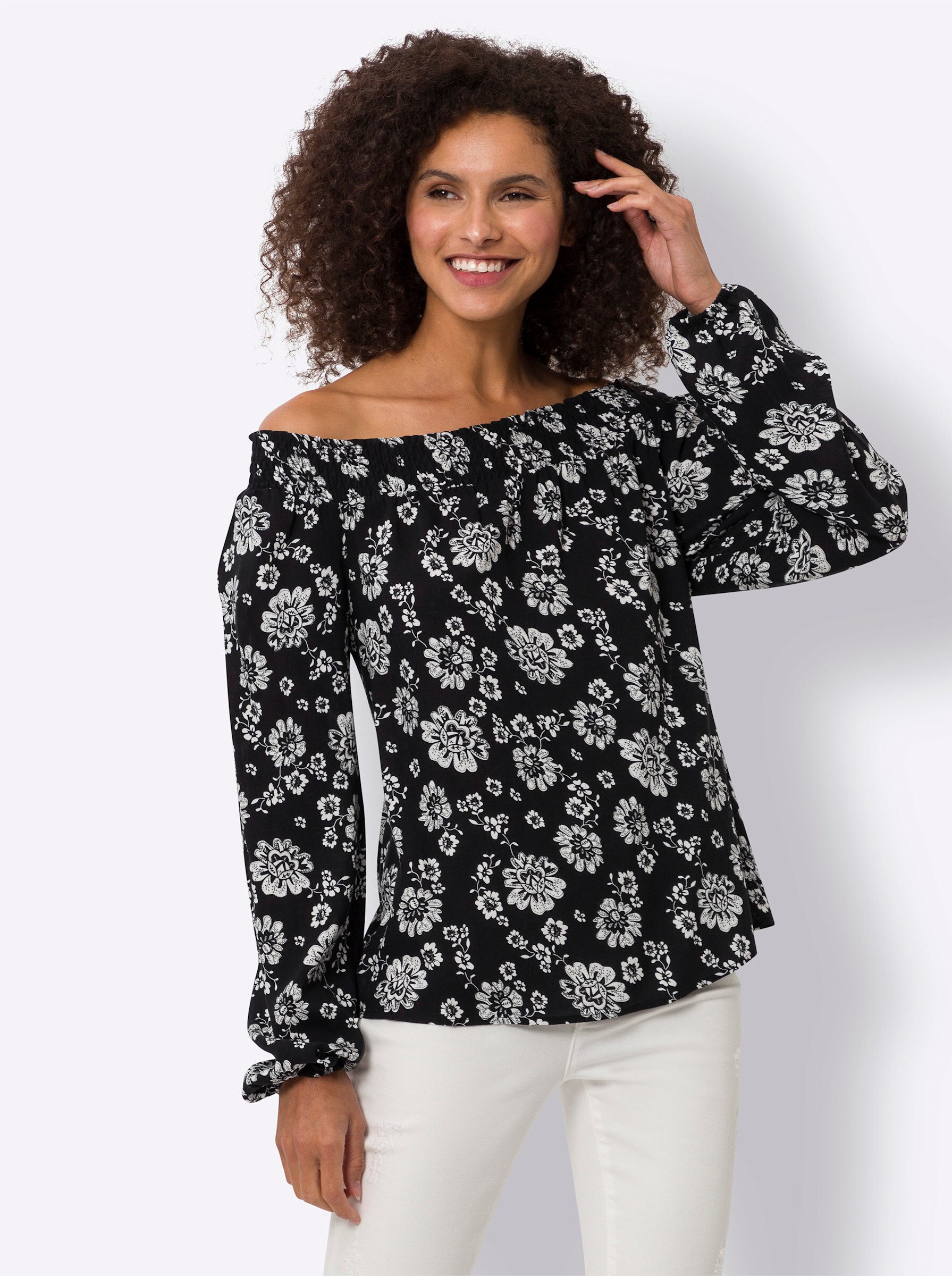 Klassische Bluse Druckbluse