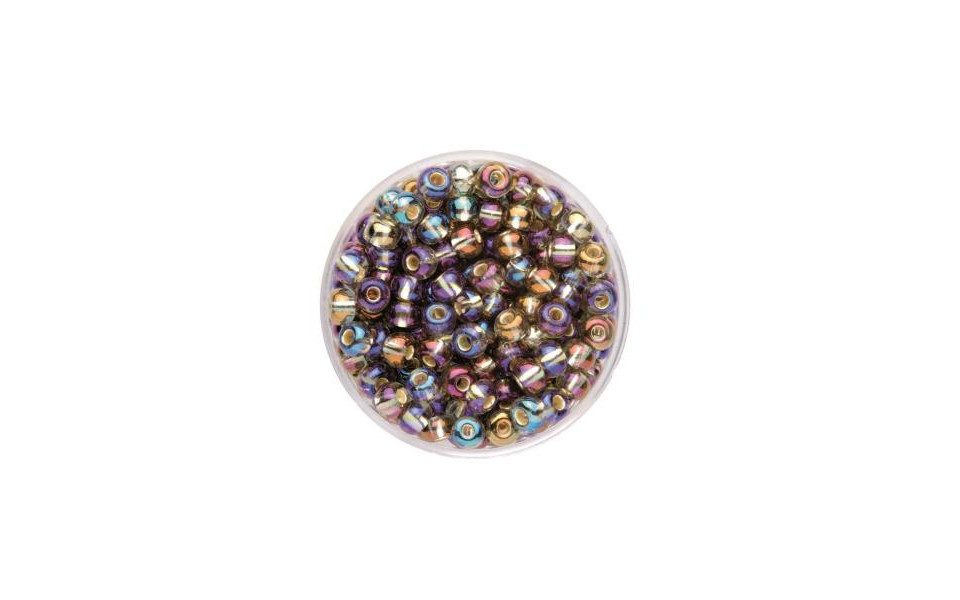 Glorex Bastelperlen Glorex Rocailles Perlen 4,5 mm 17 g grau
