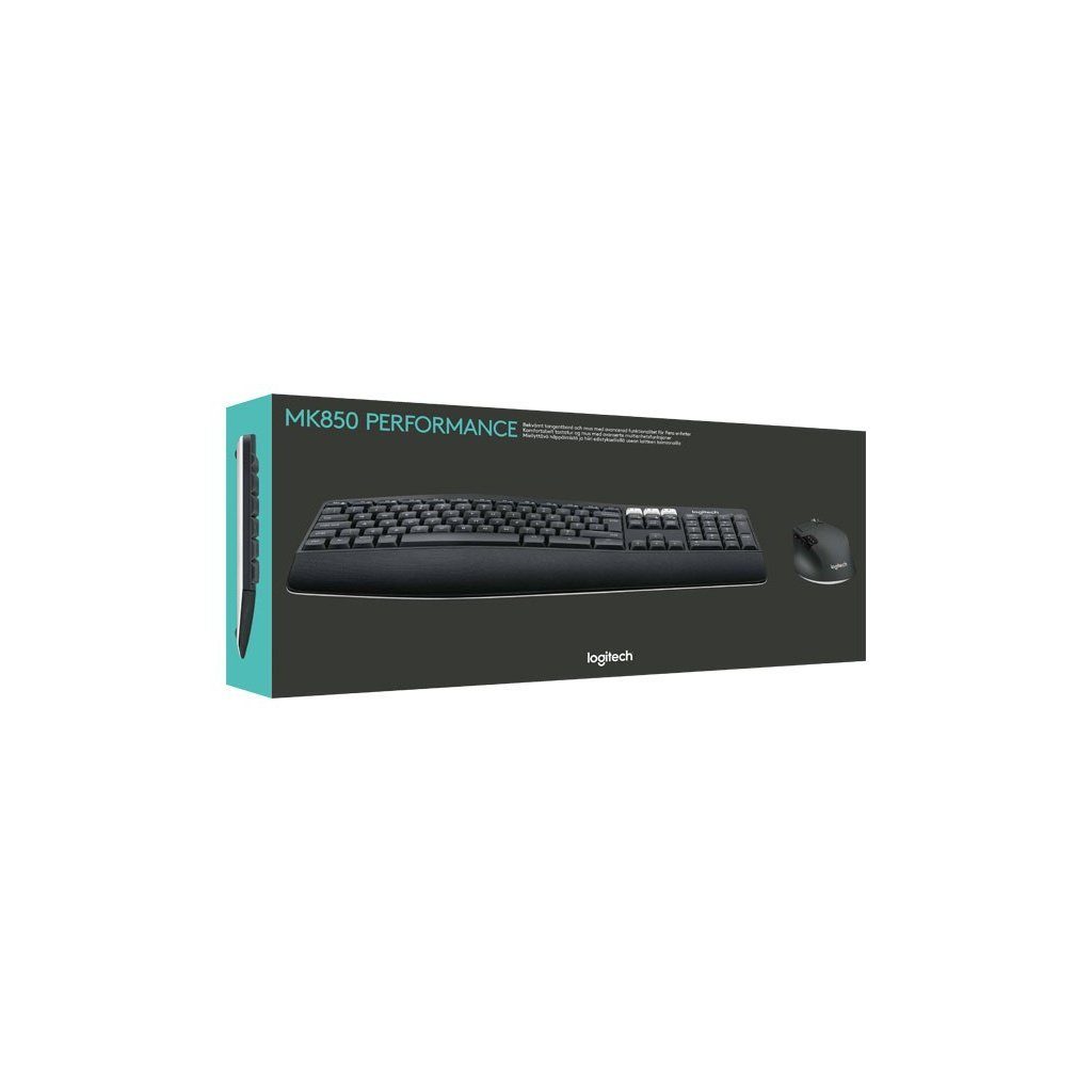 Logitech Tastatur/Maus set USB,wireless,1000dpi LOGITECH MK850 sw Tastatur