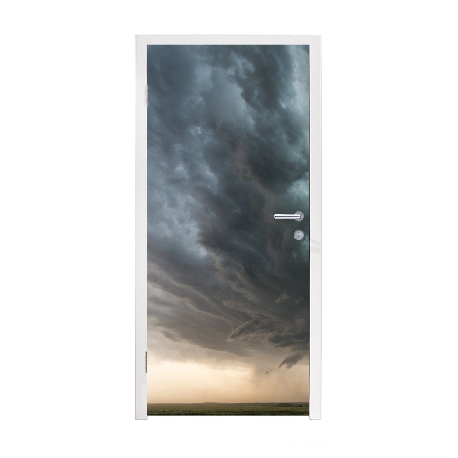 MuchoWow Türtapete Dunkle Wolken im amerikanischen Bundesstaat Colorado, Matt, bedruckt, (1 St), Fototapete für Tür, Türaufkleber, 75x205 cm