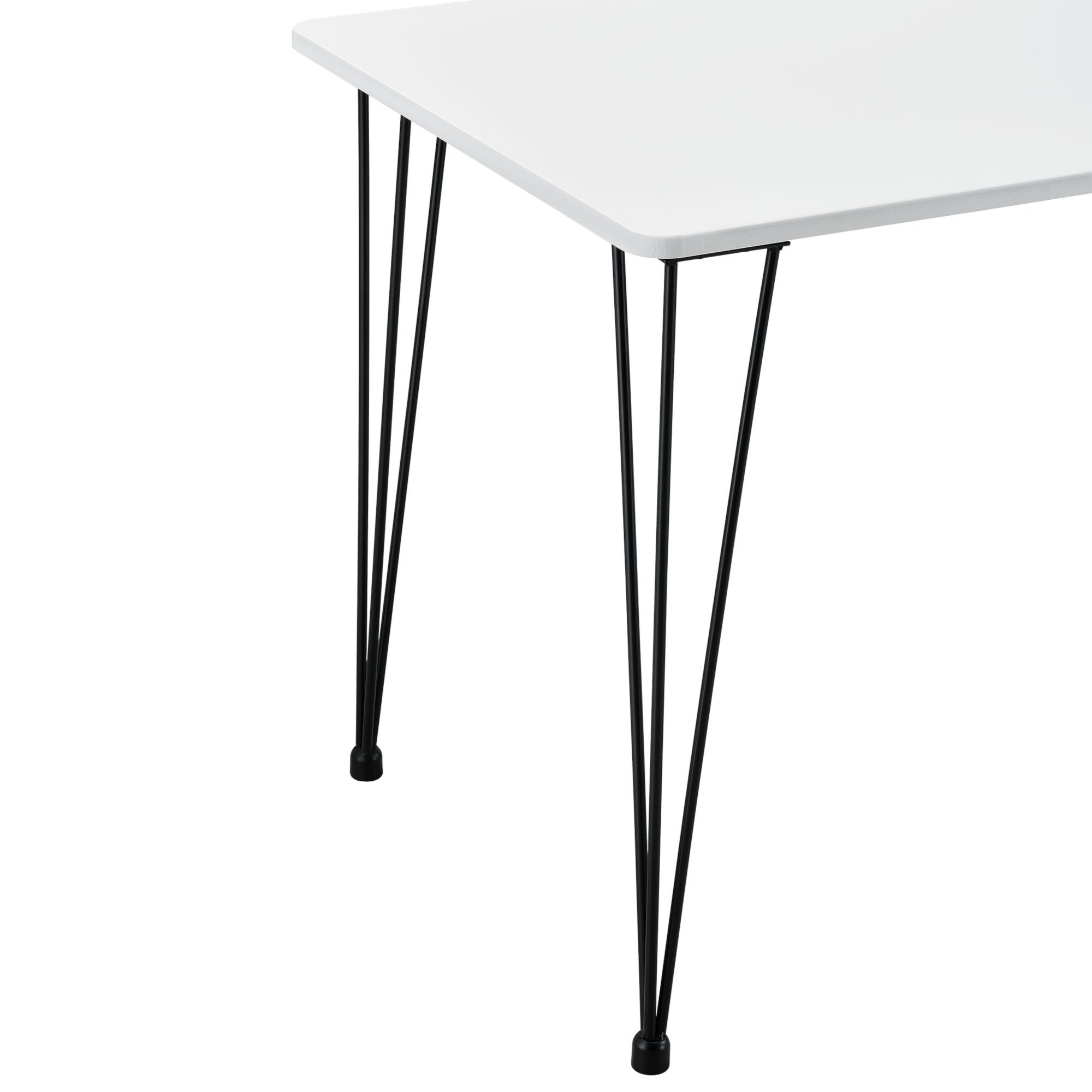 mit Esstisch, »Kiel« Hairpin-Legs Tisch Weiß en.casa