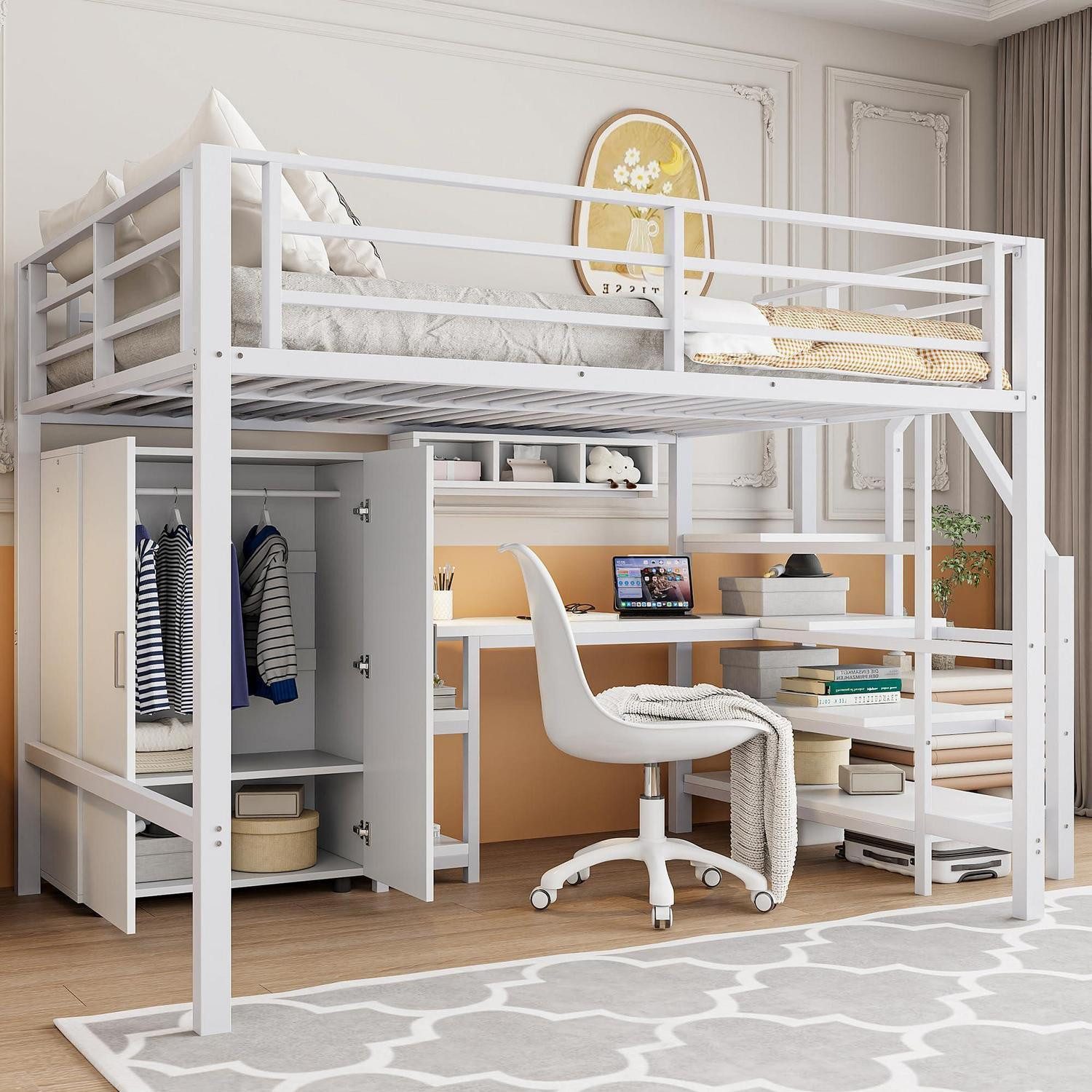 LuxusKollektion Spielbett Hochbett 140x200 mit Zubehör