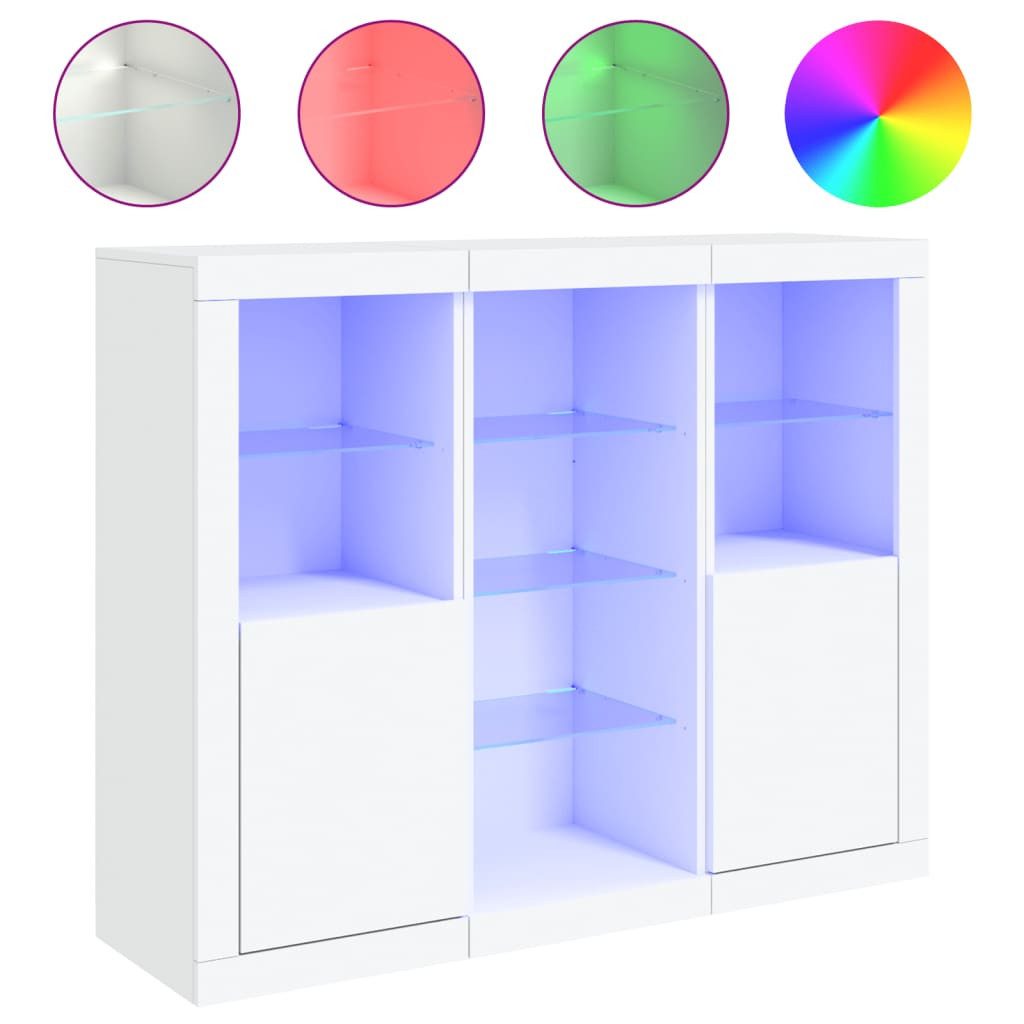 vidaXL Sideboard Sideboards mit LED-Leuchten 3 günstig online kaufen
