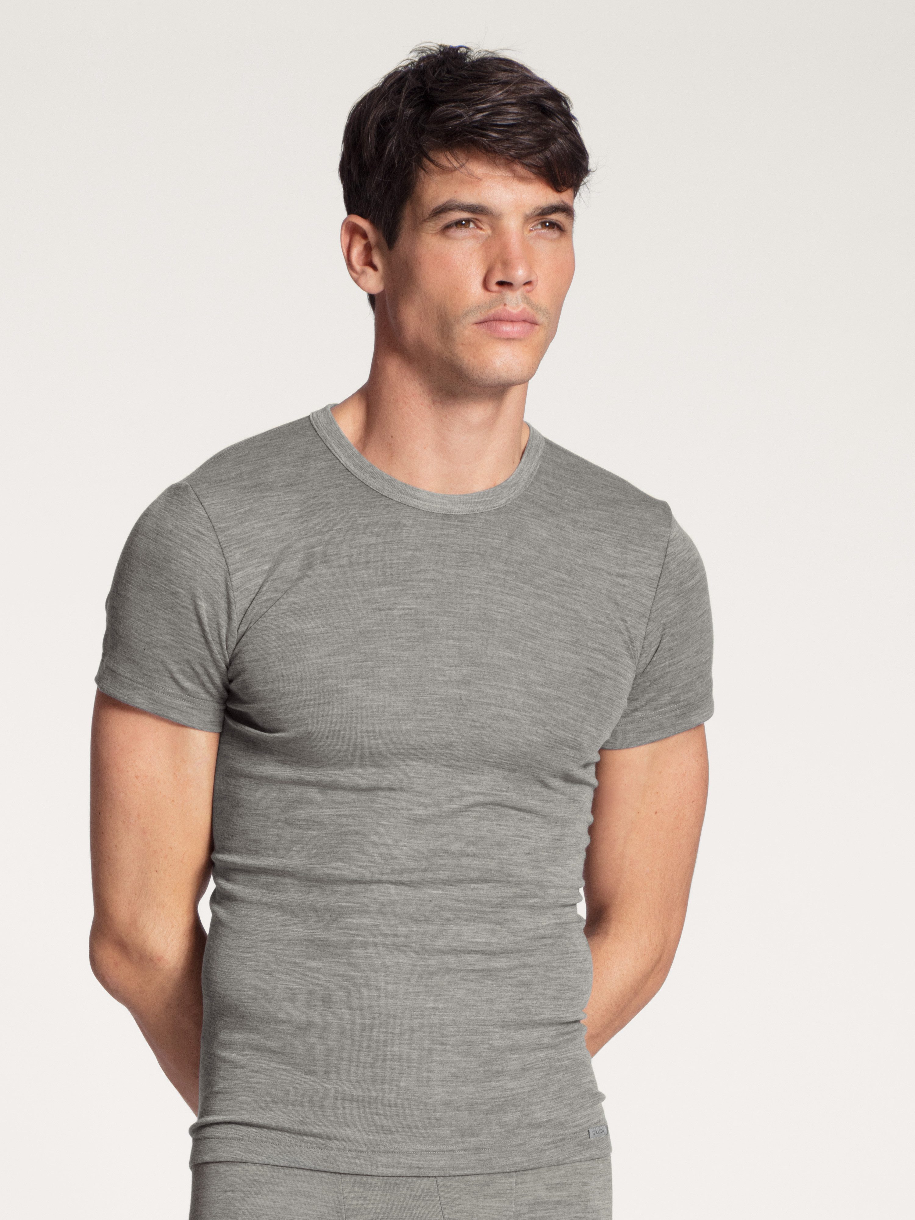 CALIDA T-Shirt Wool & Silk einzigartige Melé-Optik, wärmend, atmungsaktiv, günstig online kaufen