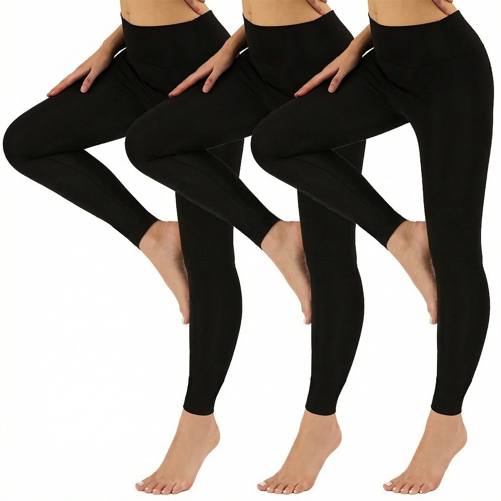 RedBridge Leggings by Sweet Point 3er Pack High Waist Stretch Blickdicht Elastischer Bund
