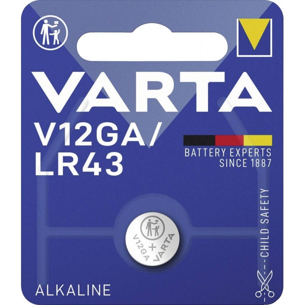 VARTA Varta V 12 GA Knopfzellen-Batterie Batterie, (1,5 V V), Hohe Zuverlässigkeit