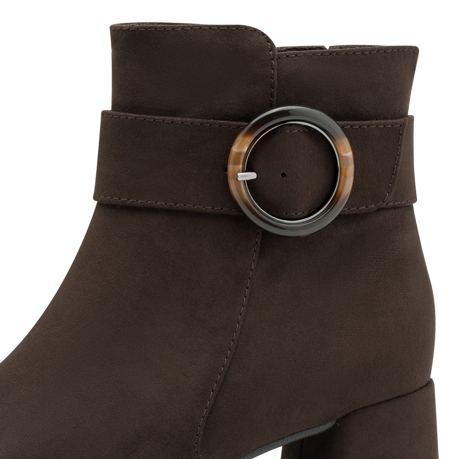 MARCO TOZZI Stiefelette Blockabsatz, Abendschuh, Festtagsschuh mit Zierschnalle