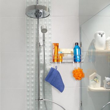 relaxdays Duschkorb Duschablage ohne Bohren