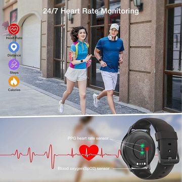 UMIDIGI Smartwatch (1,3 Zoll, Android, iOS), mit Blutsauerstoff-Monitor(SpO2), Pulsuhr, Wasserdichte mit Stoppuhr