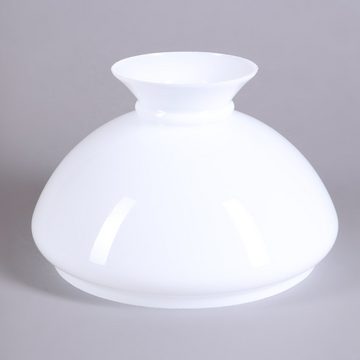 Home4Living Lampenschirm Petroleumglas Ø 234mm Lampenglas Weiß glänzend Vestaschirm, Dekorativ