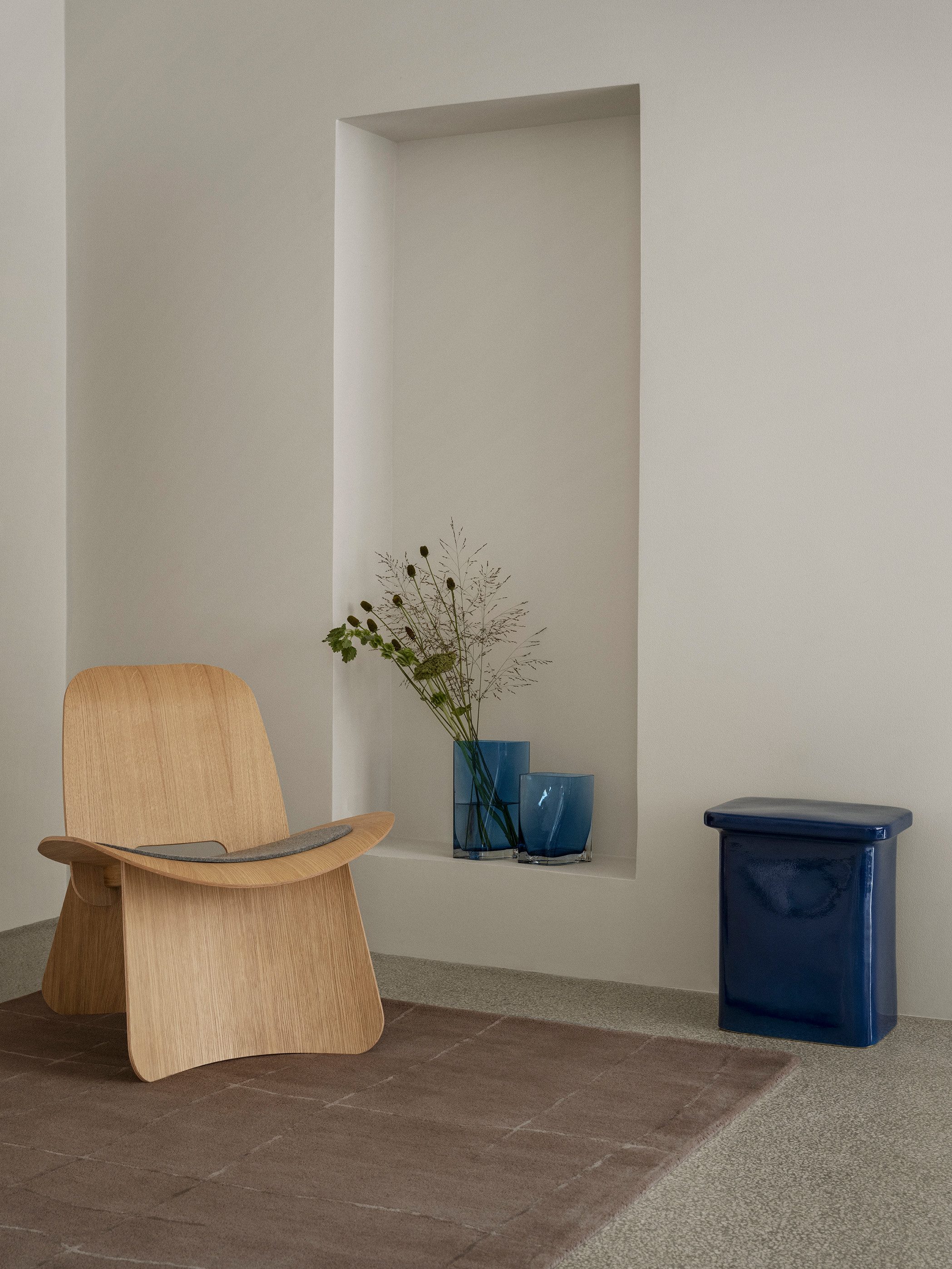 blomus Dekovase -DUASIS- Vase, Blumenvase, Keramikvase: modernes Design (1x Vase), Skulpturale Glasvase, Farbspiel, Handgefertigt, Unikat