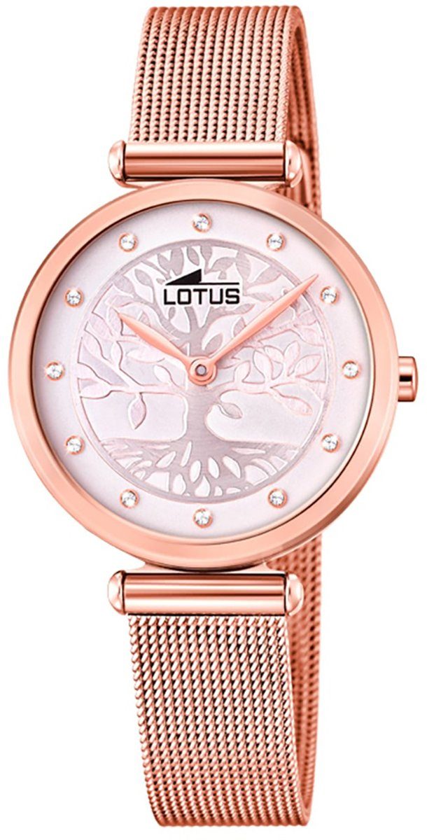 Damen Uhren Lotus Quarzuhr UL18710/2 LOTUS Damen Uhr Fashion 18710/2, Damen Armbanduhr rund, Edelstahlarmband rosegold