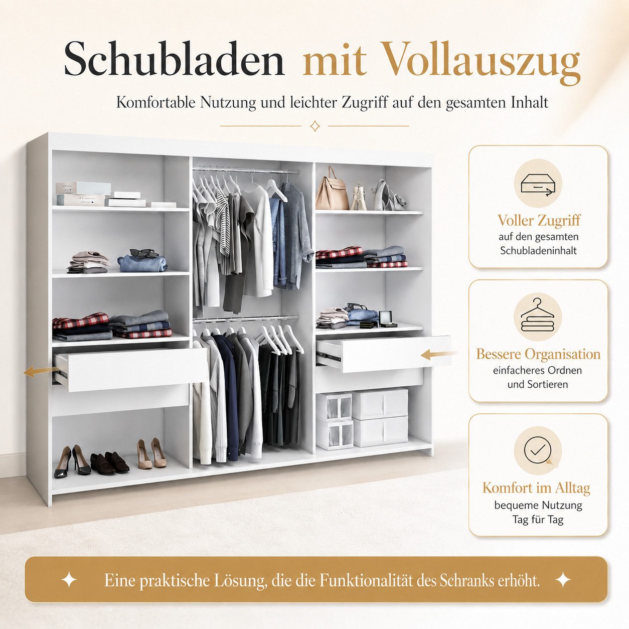 A&J MöbelLand GmbH Schiebetürenschrank VILUNO Moderner 3-türiger Kleiderschrank mit Spiegel (TOP ANGEBOT! Geräumiger Schrank mit einer Breite von 200 cm ideal z – Bild 5 von 5