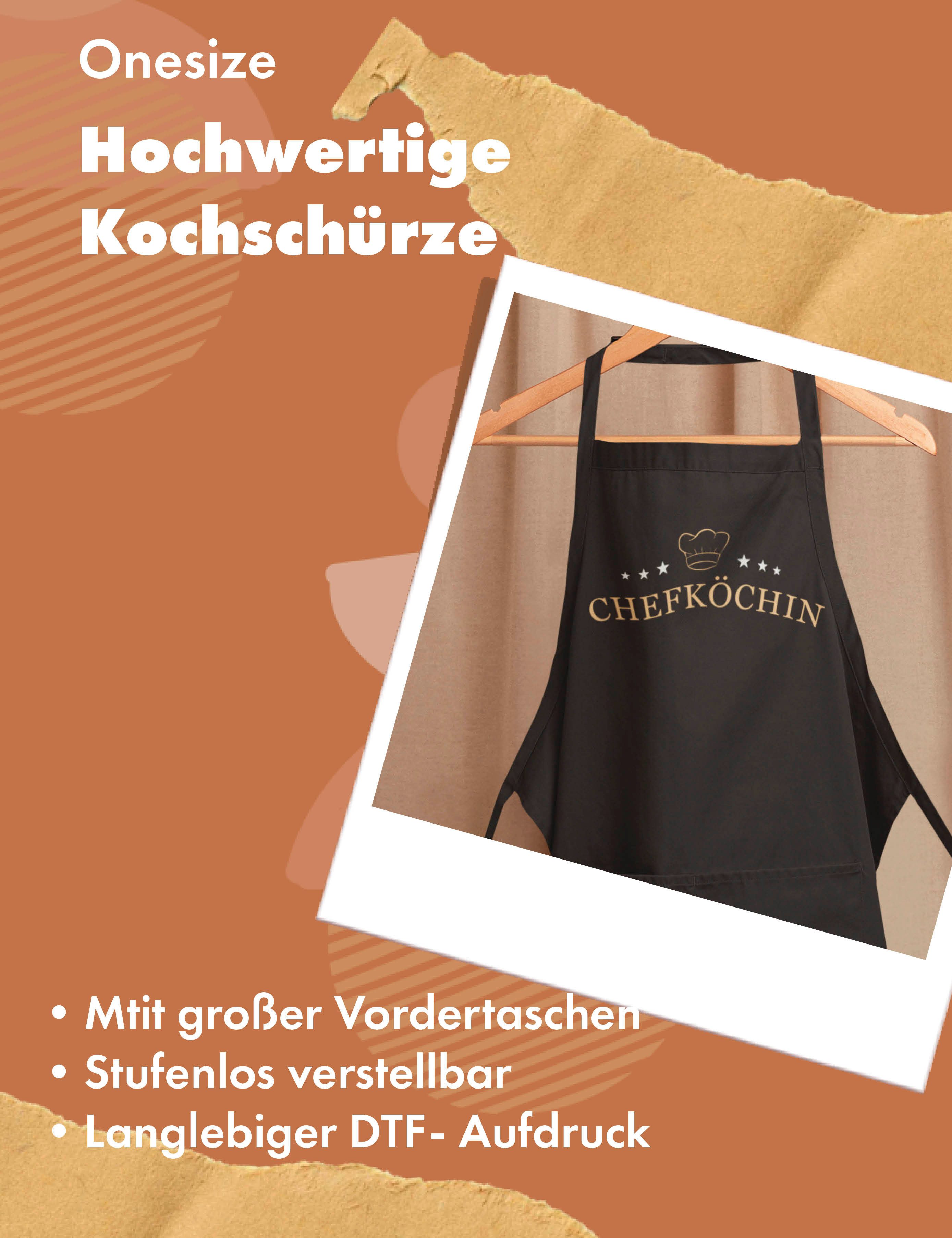Youth Designz Grillschürze Damen Schürze CHEFKÖCHIN Print Kochschürze Statement Geschenk Frauen, mit lustigem Spruch & Logo Aufdruck