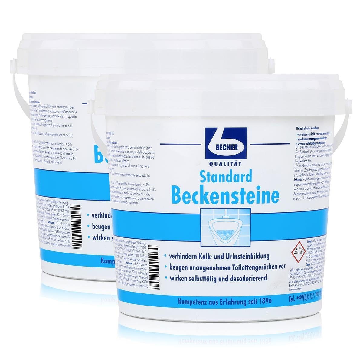 Beckensteine Dr. für Dr. WC-Reiniger 30 stk. Pack) (2er Becher standard Becher Urinale