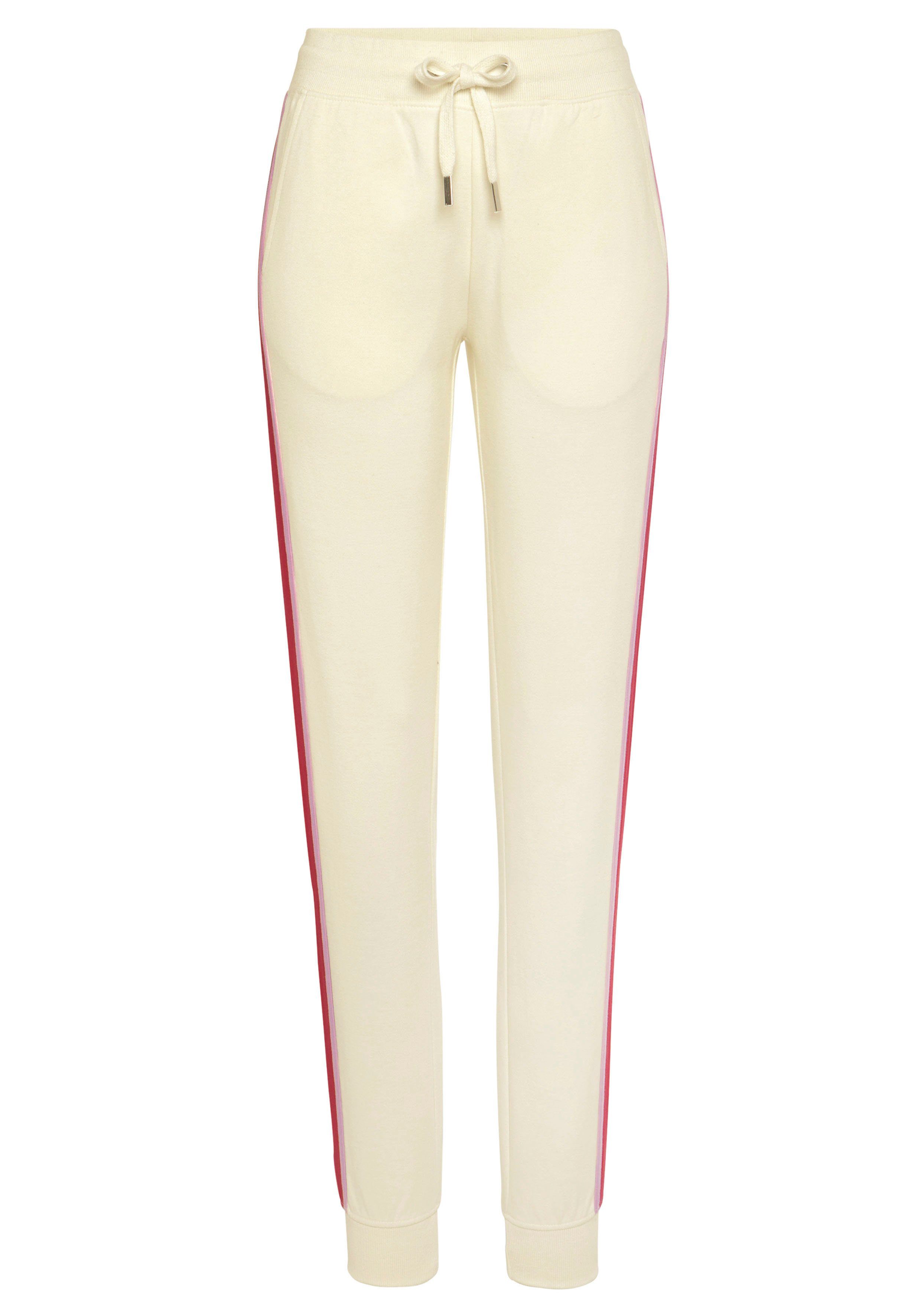 Vivance Sweatpants (1-tlg) Sweathose mit kontrast Einsätzen, Loungeanzug günstig online kaufen