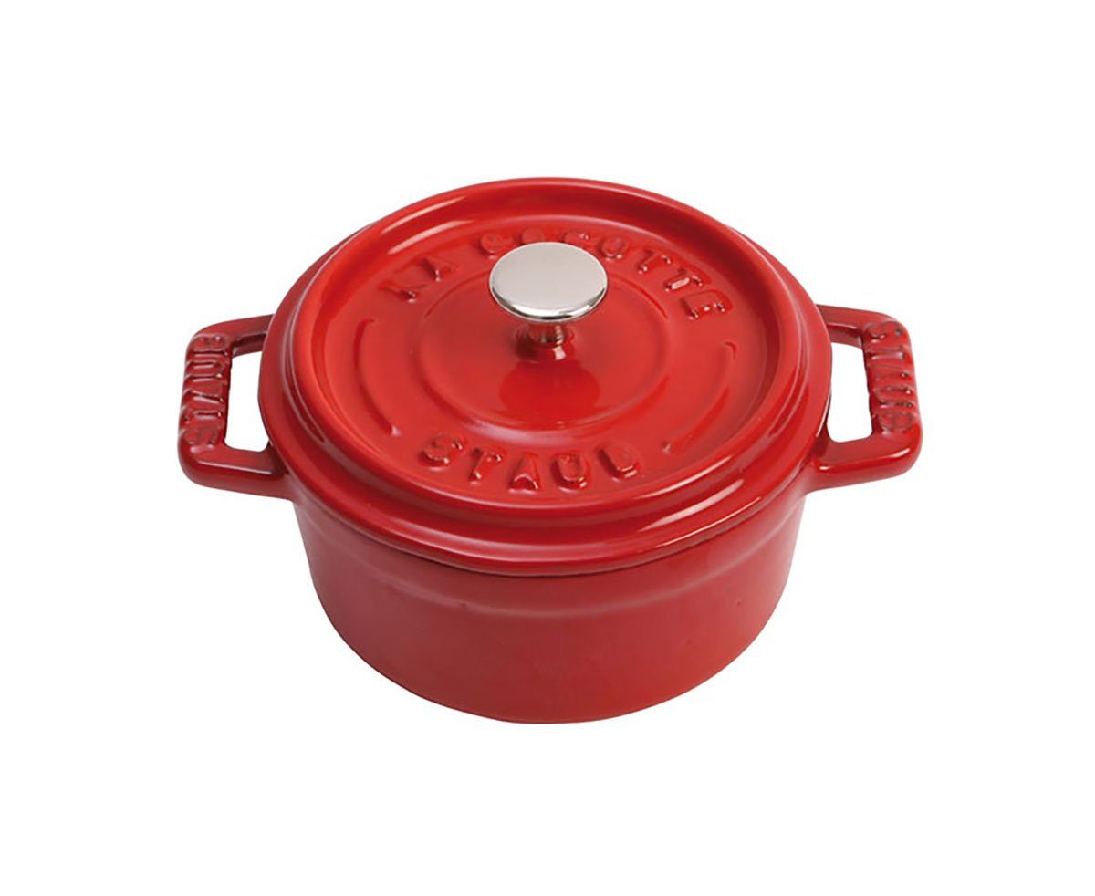 Staub Kochtopf Staub La Cocotte Mini Cocotte, 10 cm Kirsch-Rot rund Gusseisen, (1-tlg)