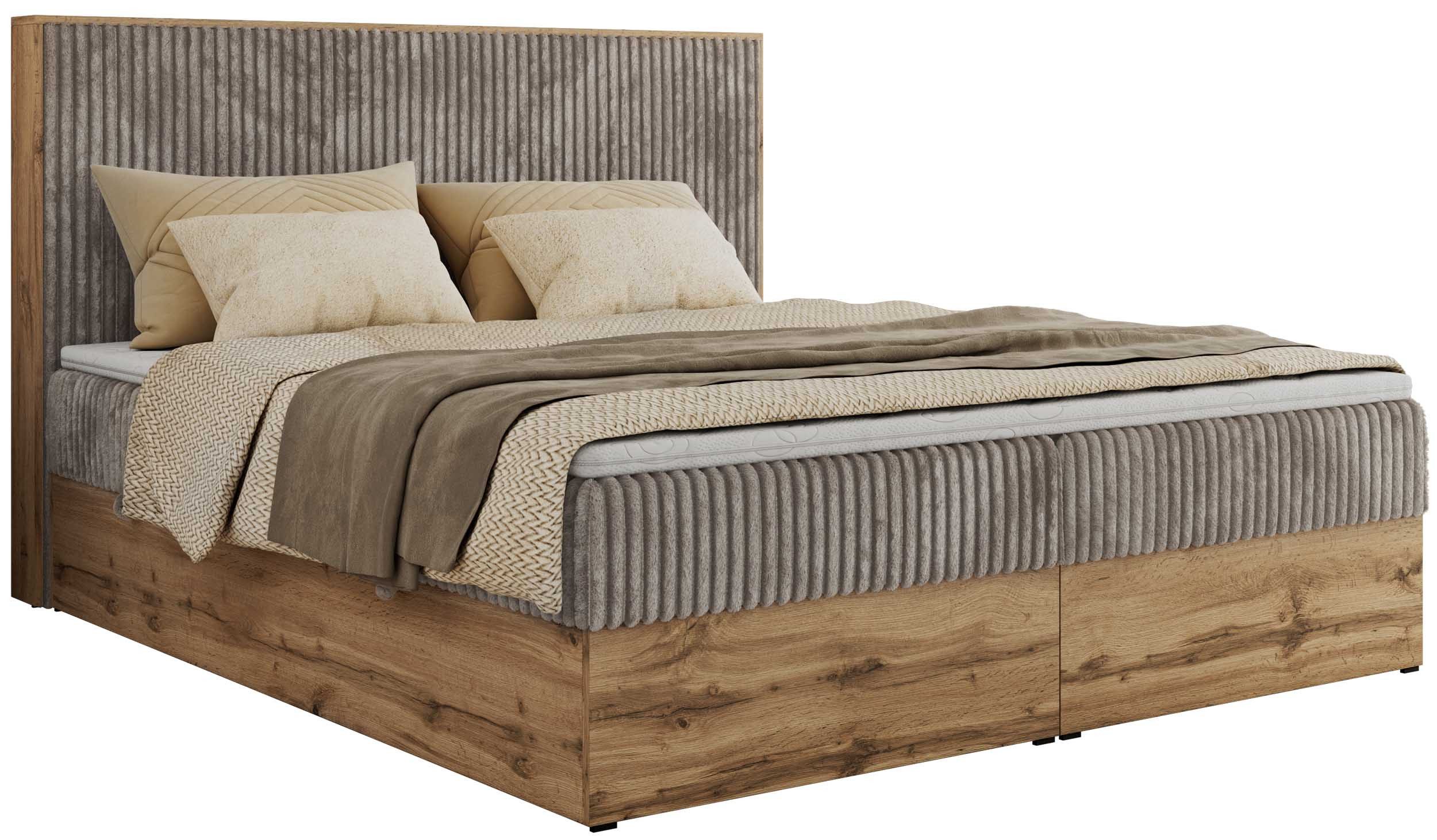 MKS MÖBEL Boxspringbett WOOD CLASSIC (Packung, günstig online kaufen