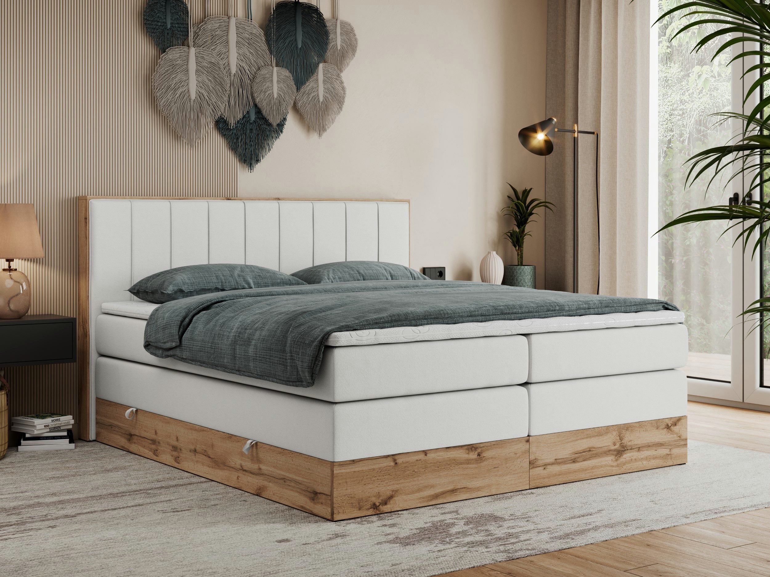 MKS MÖBEL Boxspringbett BELLISSIMO KING (Topper T-25, T30-Schaum, Möbelplat günstig online kaufen