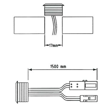 SO-TECH® Lichtschalter Einbau - Berührungssensor SO3E zum Schalten und stufenlosen Dimmen (1-St), mit Memoryfunktion, 12V DC / 20 W, mit Touchsensor