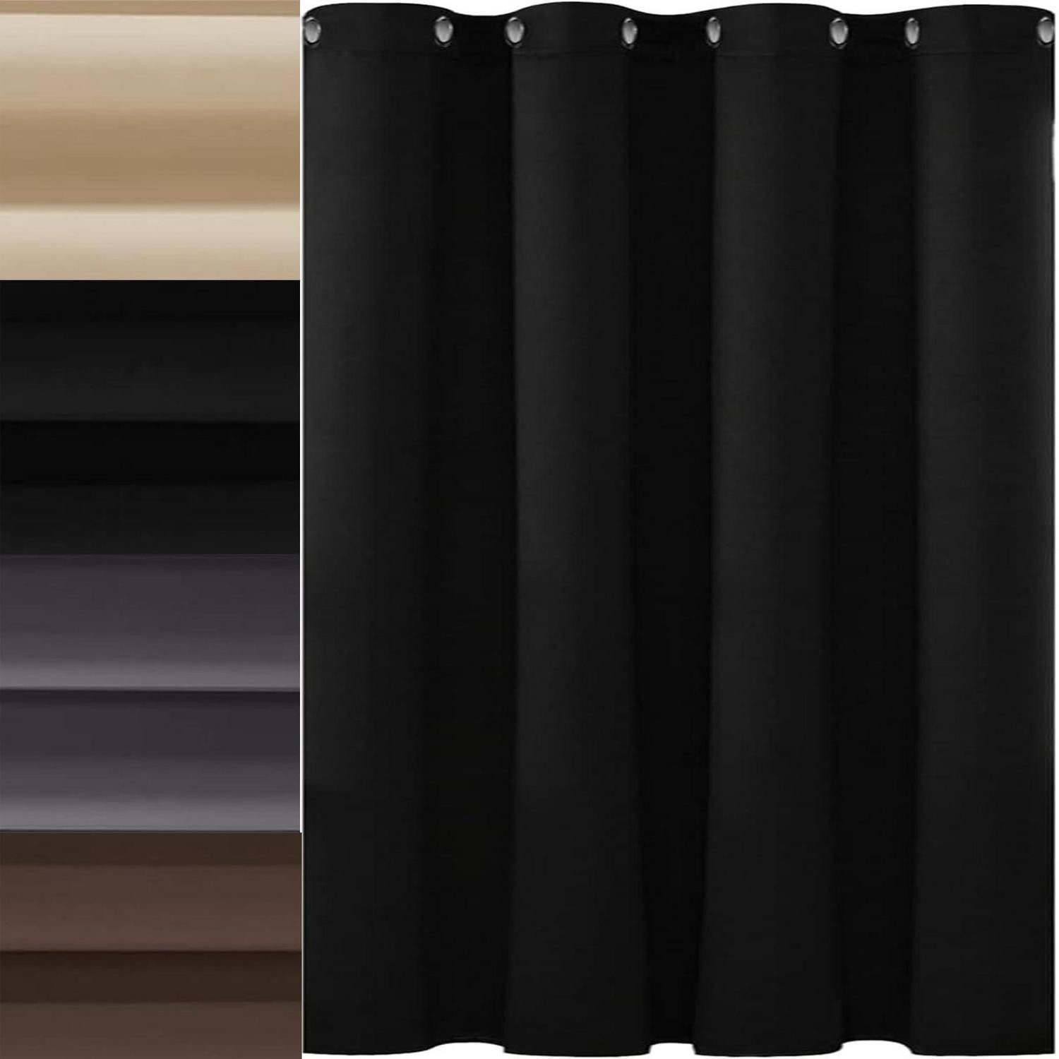 LuxusKollektion Verdunkelungsvorhang Blickdichte Vorhänge Schlafzimmer 75x180cm Schwarz (1 St)