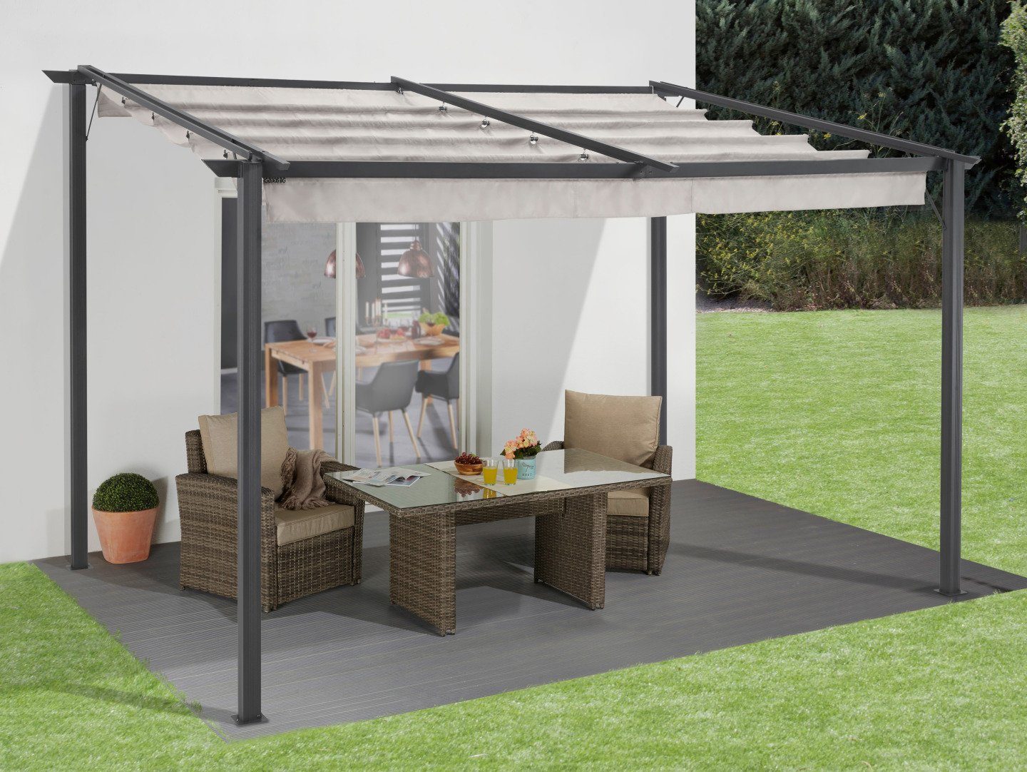 KONIFERA Pavillon-Ersatzdach Pavillon »Vivara«, 300 x 400 cm, BxT: 300x400 günstig online kaufen