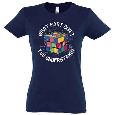 Youth Designz T-Shirt What Part don't you Understand Zauberwürfel Damen Shirt Mit modischem Print