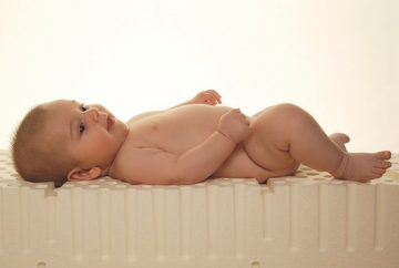 Babymatratze Baby Lux - Babybett-Matratze 60x120 70x140 Höhe 12 cm - Kindermatratze, Letti Moderni, 12 cm hoch, Made in EU, 100% Latexkern, Baumwolle Bezug, Reißverschluss