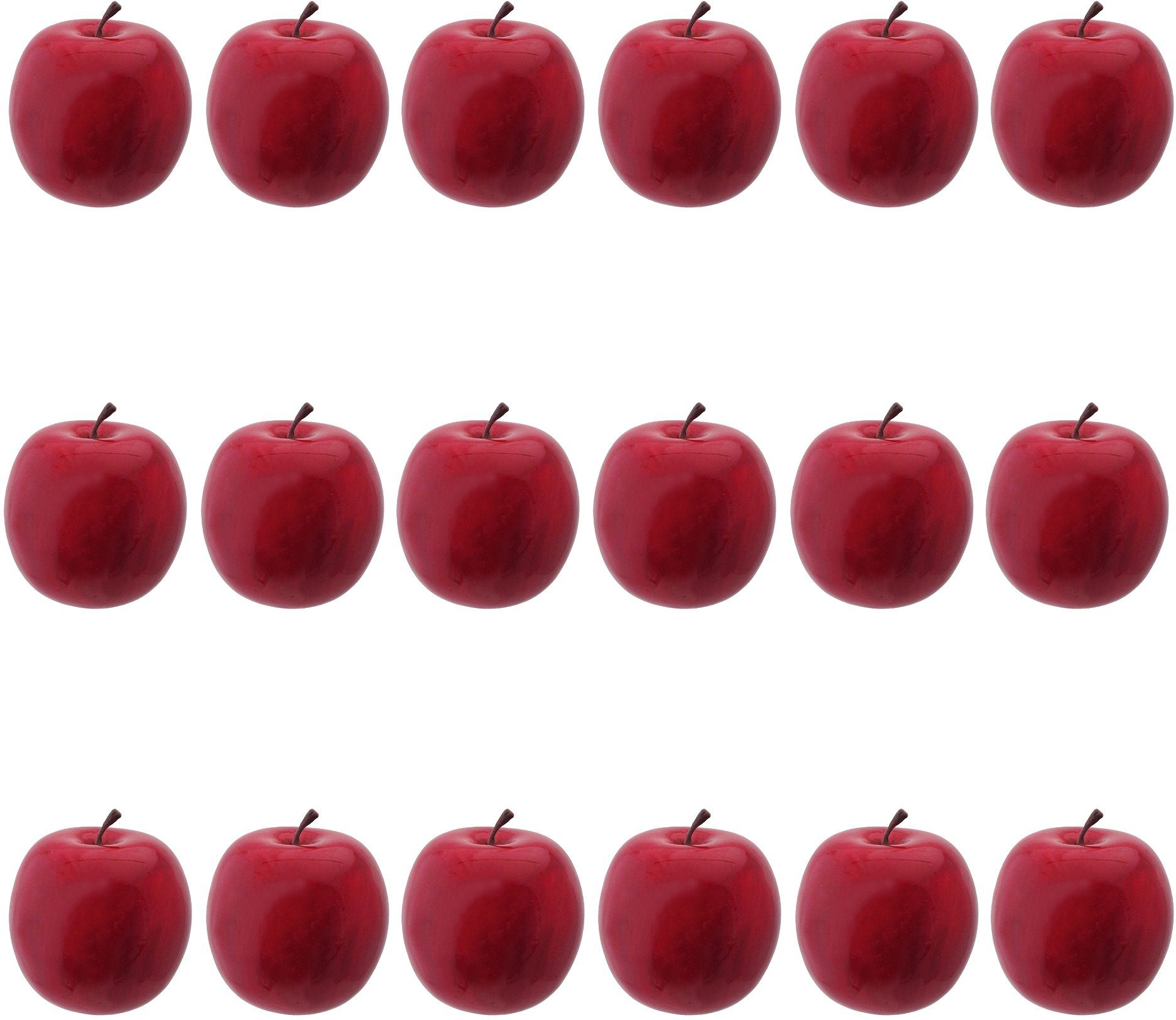 Creativ deco Weihnachtsfigur Weihnachtsdeko rot (Set, 18 St), Apfel, Ø ca. 8 cm