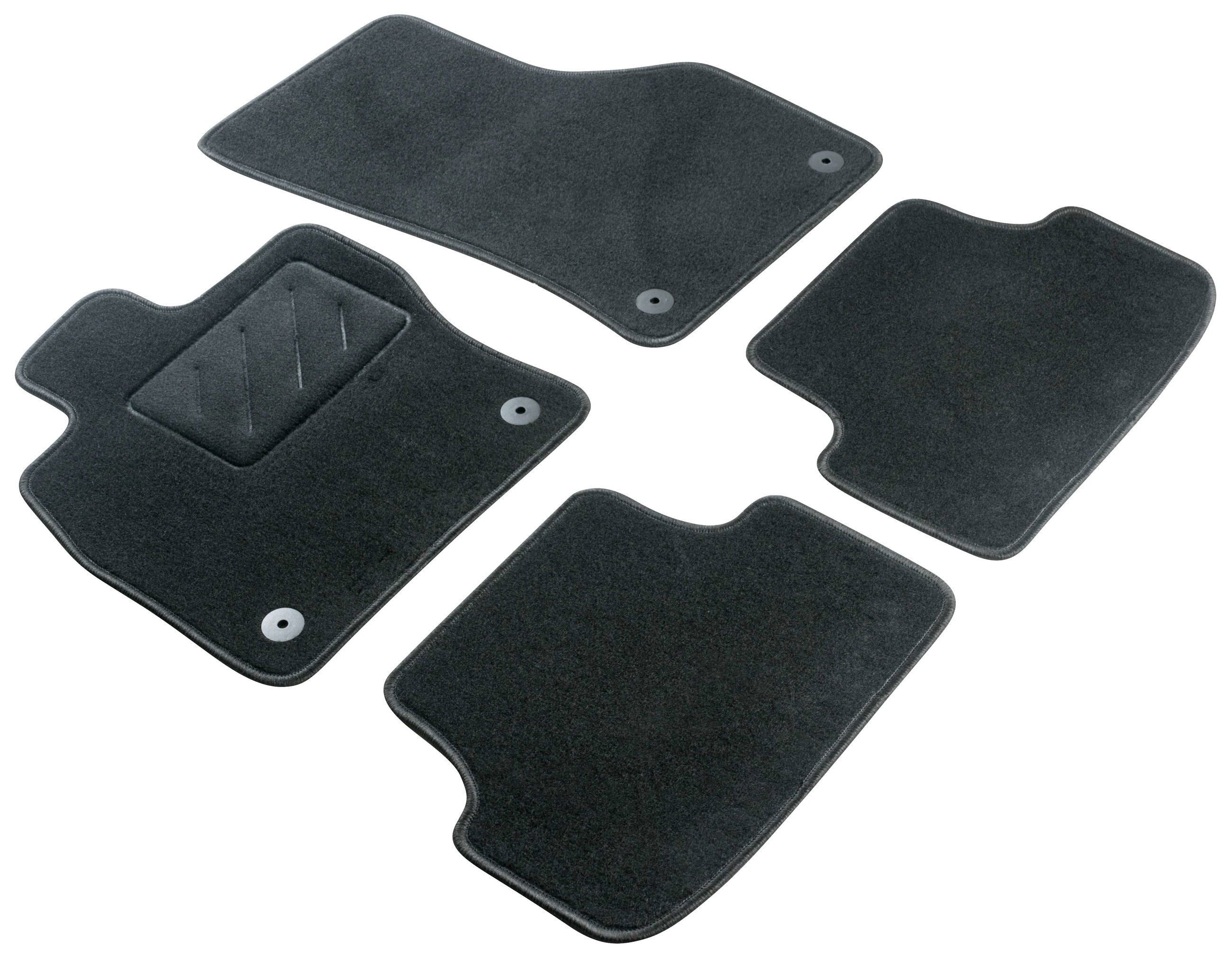WALSER Auto-Fußmatten Fußmatten für Audi A6 Facelift 2008 - 2011 (4 St), für AUDI A6 C6 (4F2), A6 Allroad C6 (4FH), A6 C6 Avant (4F5) AUDI A6 C6 (4F2), YB 04/2004-08/2011,AUDI A6 Allroad C6 (4FH), YB 03/2006-08/2011,AUDI A6 C6 Avant (4F5), YB 11/2004-08/2