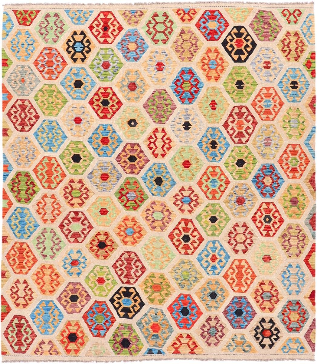 Orientteppich Kelim Afghan Heritage 265x301 Handgewebter Moderner Orientteppich, Nain Trading, rechteckig, Höhe: 3 mm