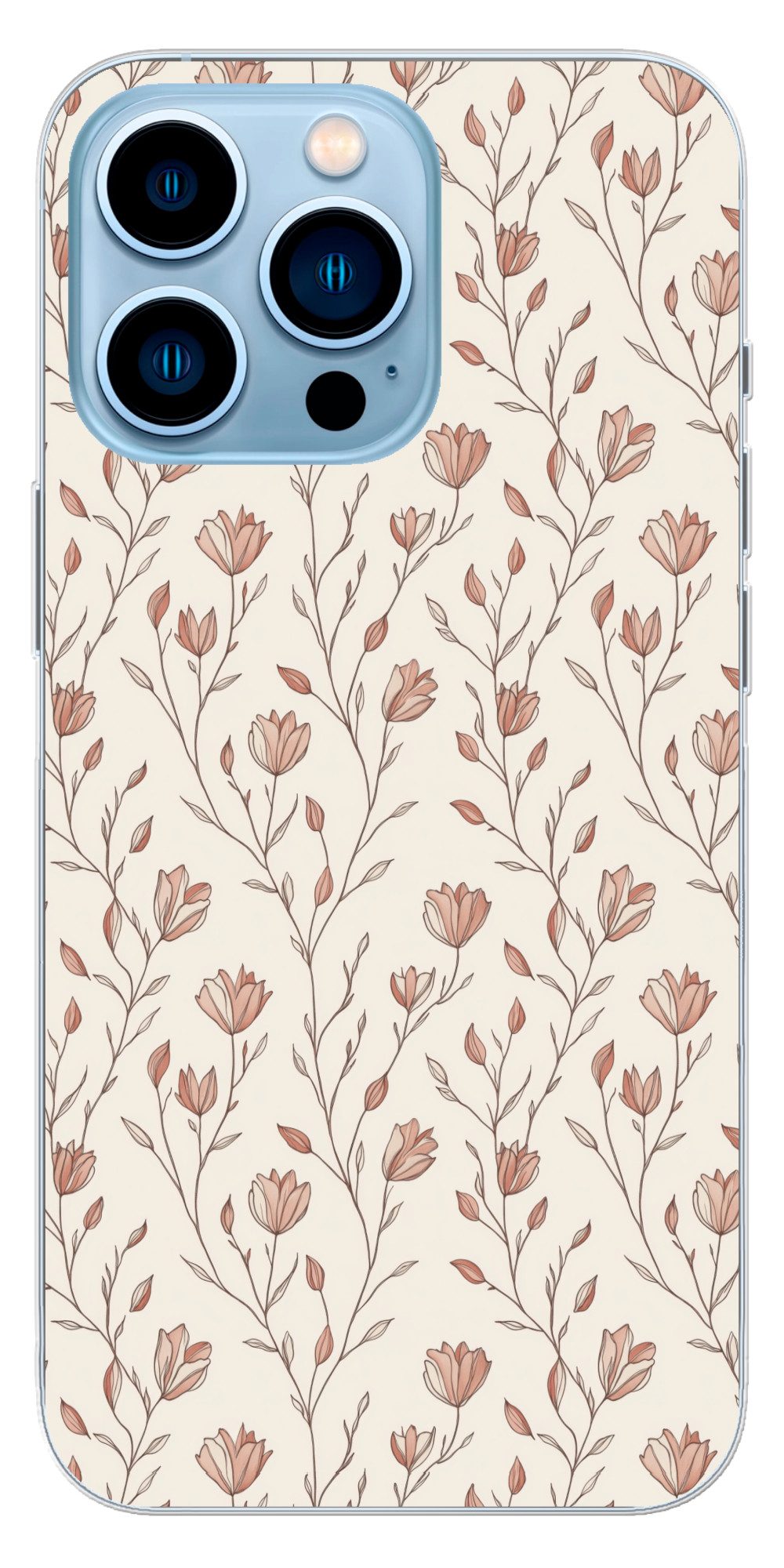 MuchoWow Handyhülle für Apple iPhone 13 Pro Max Muster - Klassisch - Rosa, Smartphone-Bumper, Print, Handy Schutzhülle Dünn