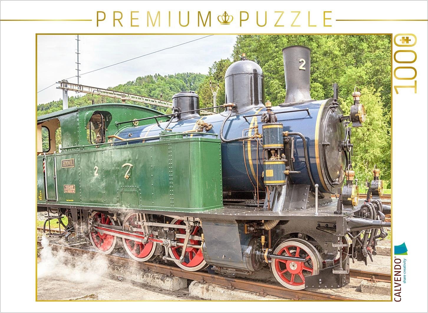 Puzzle CALVENDO Puzzle Dampflok Ed 3/4 2 „Hinwil des Dampfbahn-Verein Zürcher Oberland (DVZO) in Bauma 1000 Teile Lege-Größe 64 x 48 cm Foto-Puzzle Bild von Liselotte Brunner-Klaus