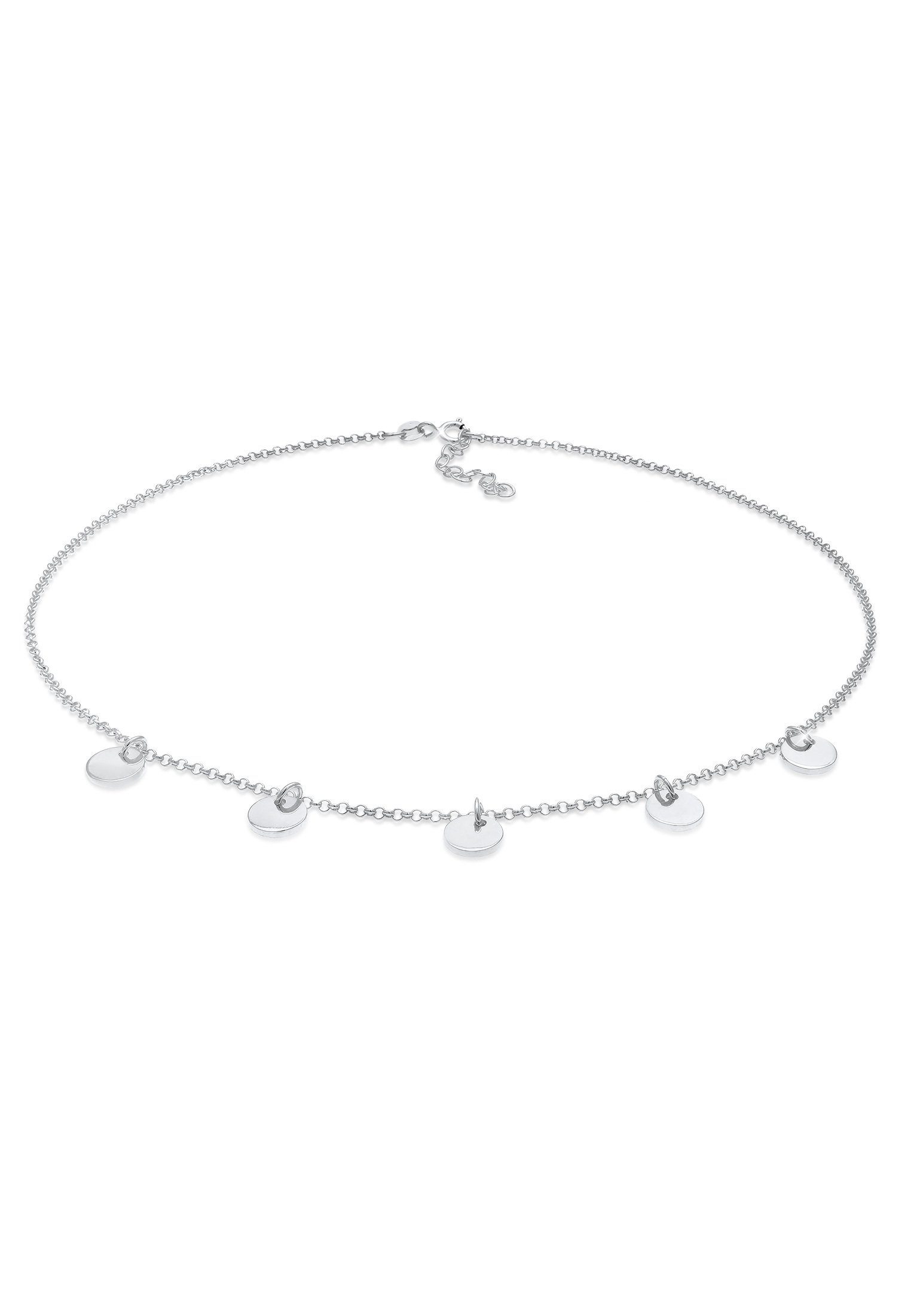 Elli Choker Choker Kette Geo Plättchen Rund 925 Silber günstig online kaufen