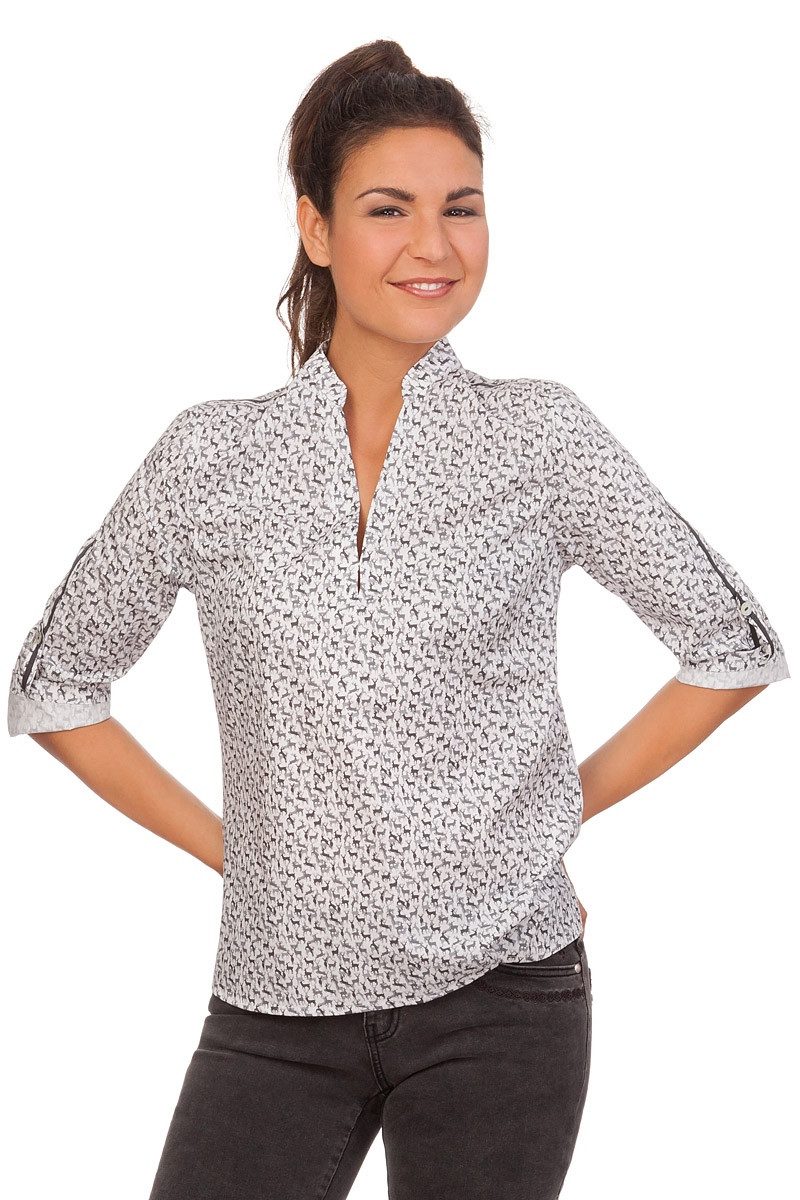 Trachtenbluse Trachtenbluse - MARION - grau