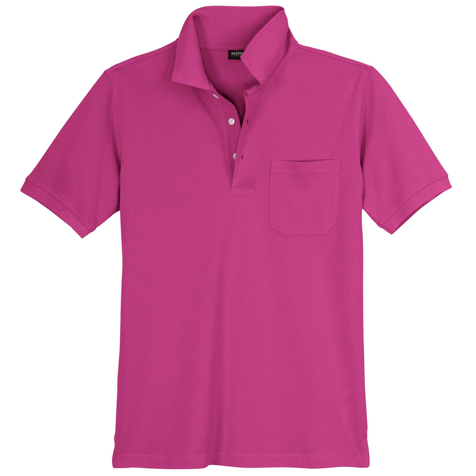 redfield Poloshirt Redfield Übergrößen Basic Poloshirt Ralph fuchsia
