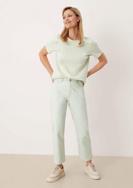 s.Oliver 7/8-Jeans Regular: Jeans in Bicolor-Optik Waschung, Leder-Patch