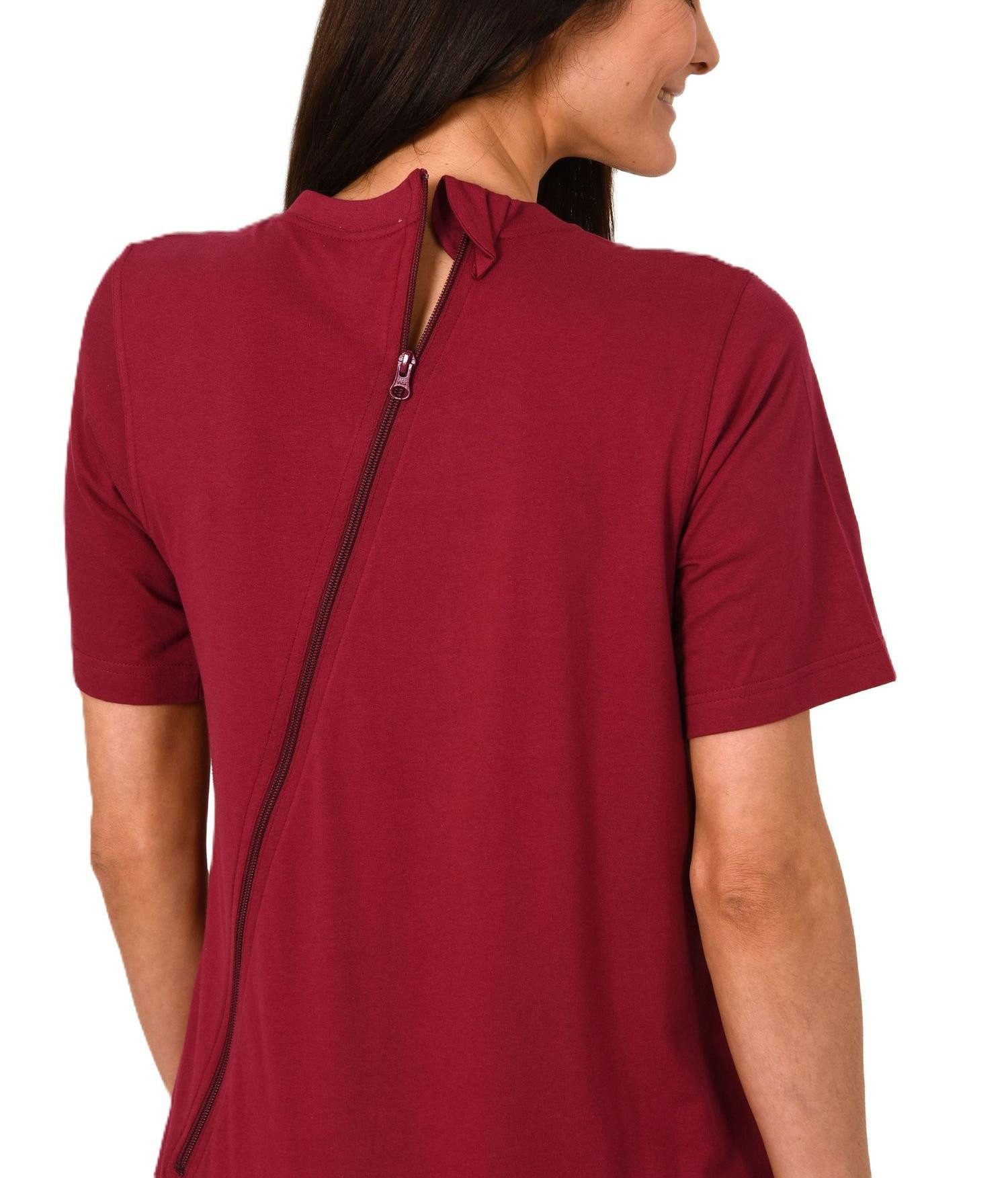 Normann Pyjama Damen Pflegeoverall kurzarm mit langen Bein + Rücken Reißverschluß – Bild 4 von 4