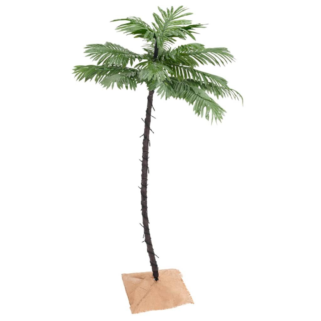 vidaXL LED Baum Künstliche Palme mit 88 LEDs Warmweiß 150 cm